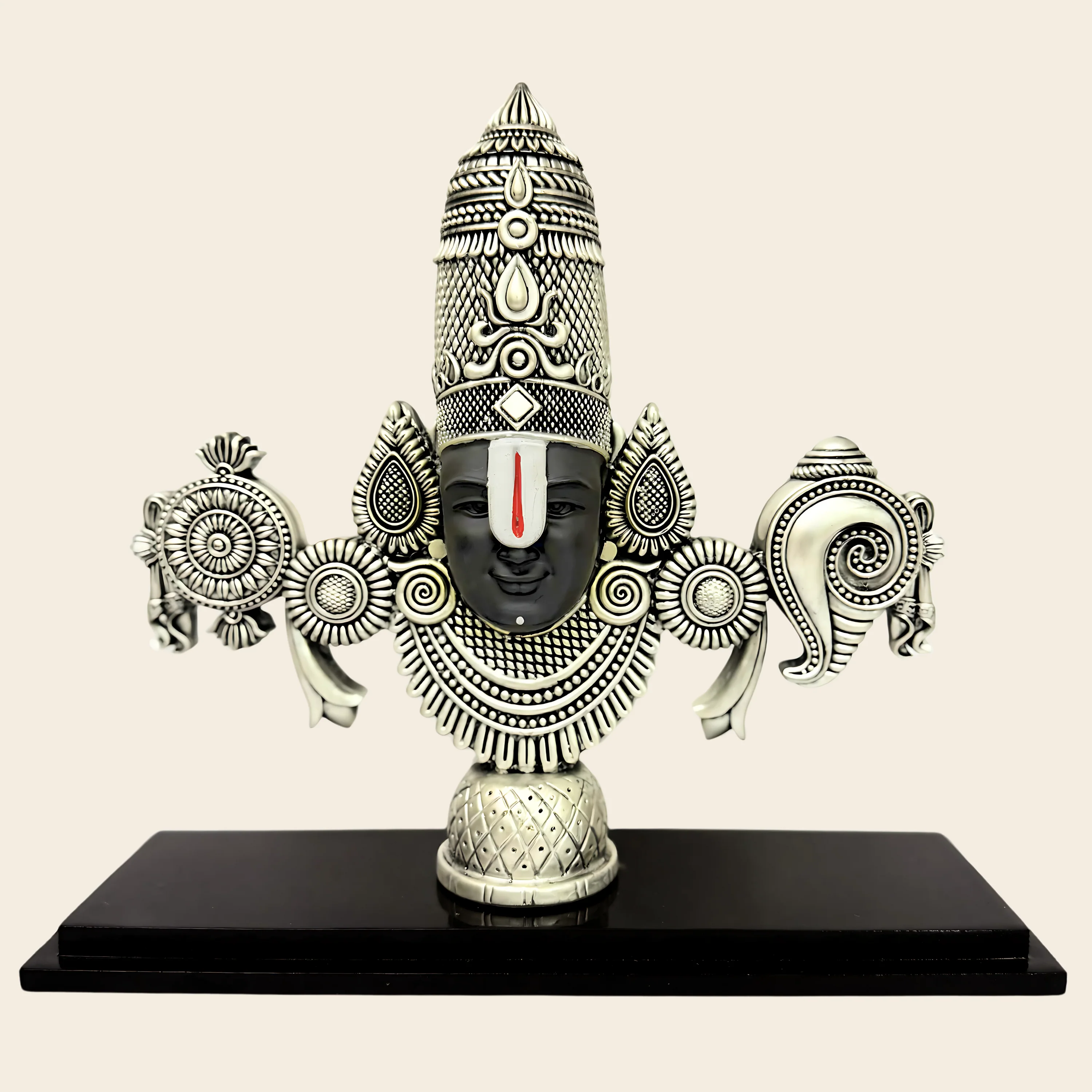 Pratima Ghar 999 Silver Plated Balaji Statue | Divine Vastu Table Decor for Pooja Room & Prayer Room | Auspicious Lord Venkateswara Idol & Religious Gifting Item