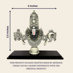 Pratima Ghar 999 Silver Plated Balaji Statue | Divine Vastu Table Decor for Pooja Room & Prayer Room | Auspicious Lord Venkateswara Idol & Religious Gifting Item